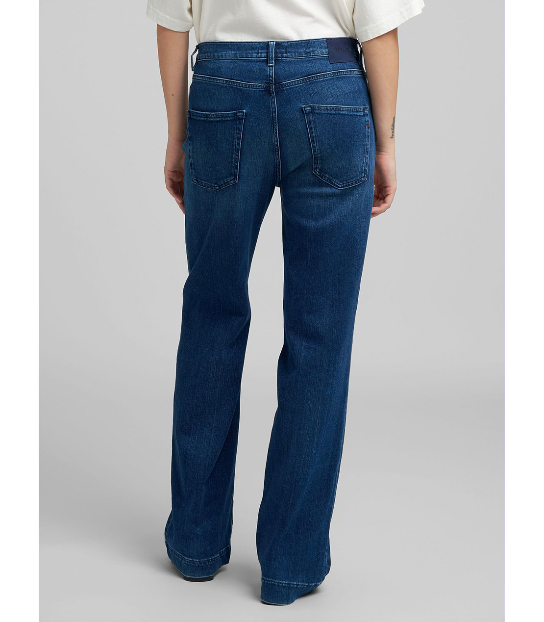 リラックスストレートMELJAスーパーソフトインディゴストレッチデニム 詳細画像 ダークブルー 3